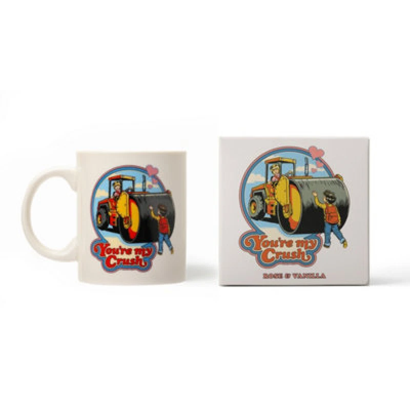 Image of Steven Rhodes Your My Crush White Mug Candle With Rose & Vanilla Scent