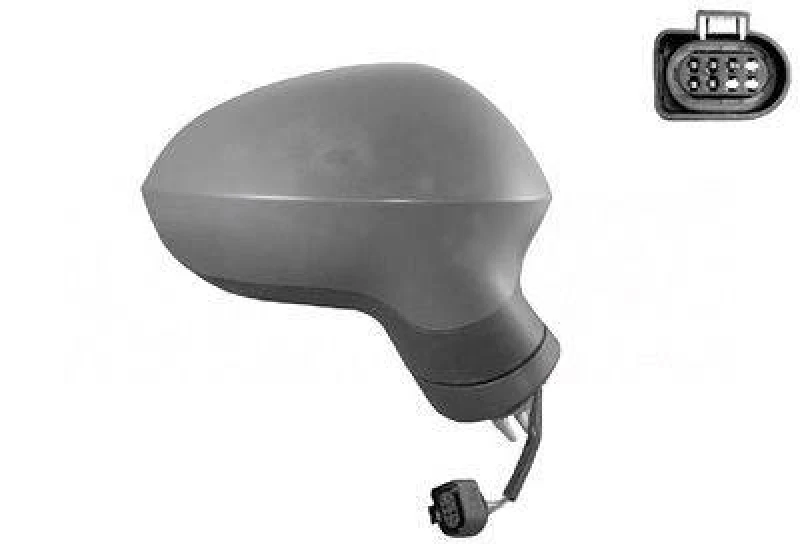 Image of VAN WEZEL 4940808 Wing mirror * HAGUS * Right, Heatable, primed Outside Mirror (50)