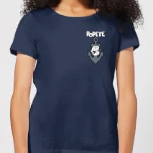 Image of Popeye Anchor Womens T-Shirt - Navy - L
