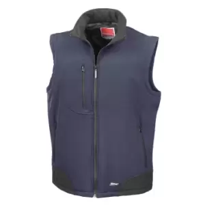 Image of Result Mens Softshell Bodywarmer Breathable Weatherproof Jacket (L) (Navy/Black)