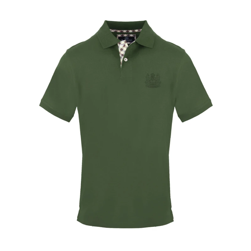 Image of Aquascutum Mens Polo Short Sleeve Polo Shirt - Green Male S