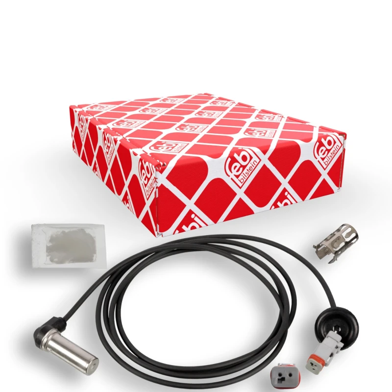 Image of FEBI BILSTEIN 106473 ABS Sensor Front Axle Right, with bush Sensor,wheel speed (412)