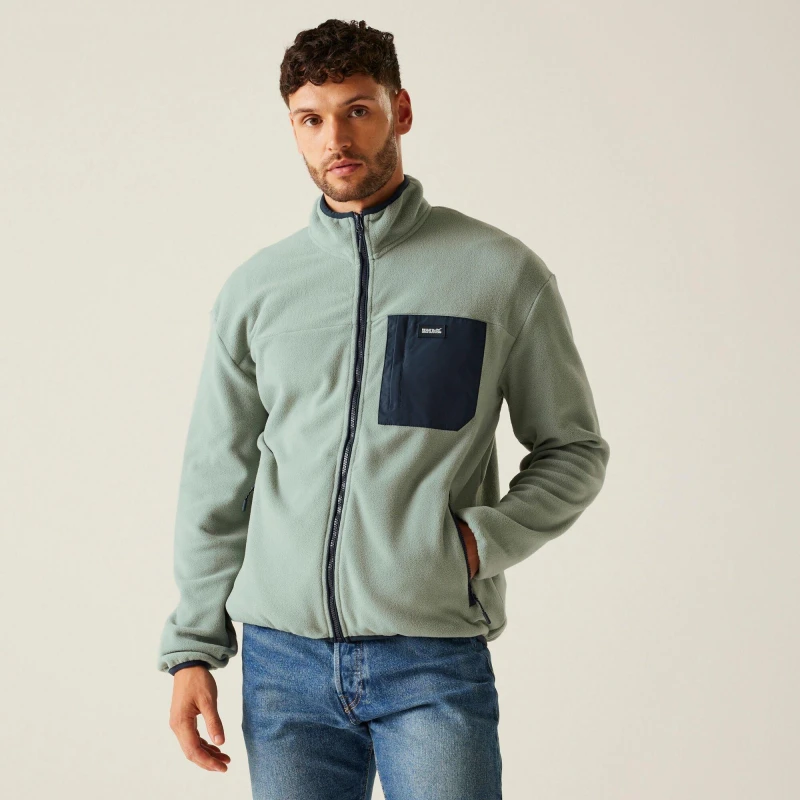 Image of Regatta Frankie Full Zip Fleece Glacier/Navy male L