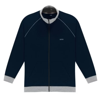Image of Boss Mix And Match Zip Sweater - Blue