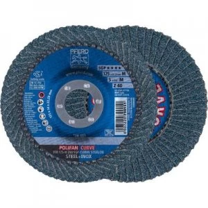 image of PFERD 67689052 POLIFAN-serrated washer PFR 125-M Z40 SGP CURVE STEELOX Diameter 125mm 10 pc(s)