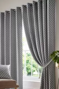 image of Cotswold Fully Lined Ready Made Ring Top Eyelet Curtains