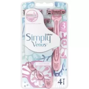 image of Gillette Simply Venus 3 Blade Disposable Razors 4 pcs