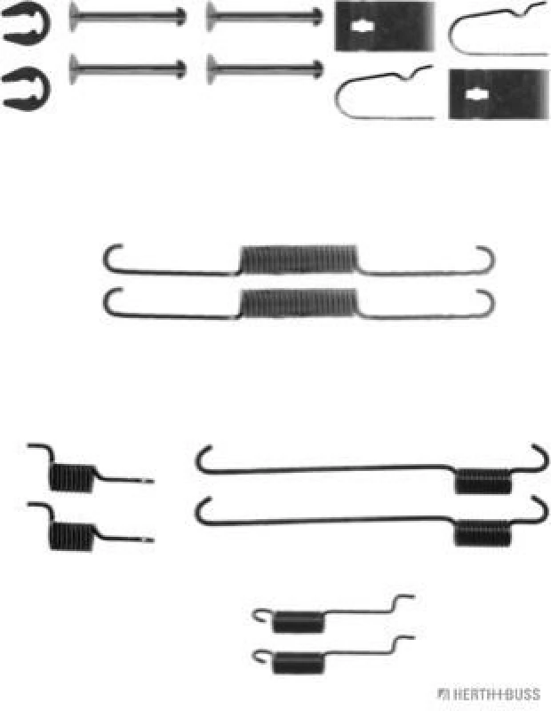 Image of Brake shoe fitting kit HERTH+BUSS JAKOPARTS J3566002