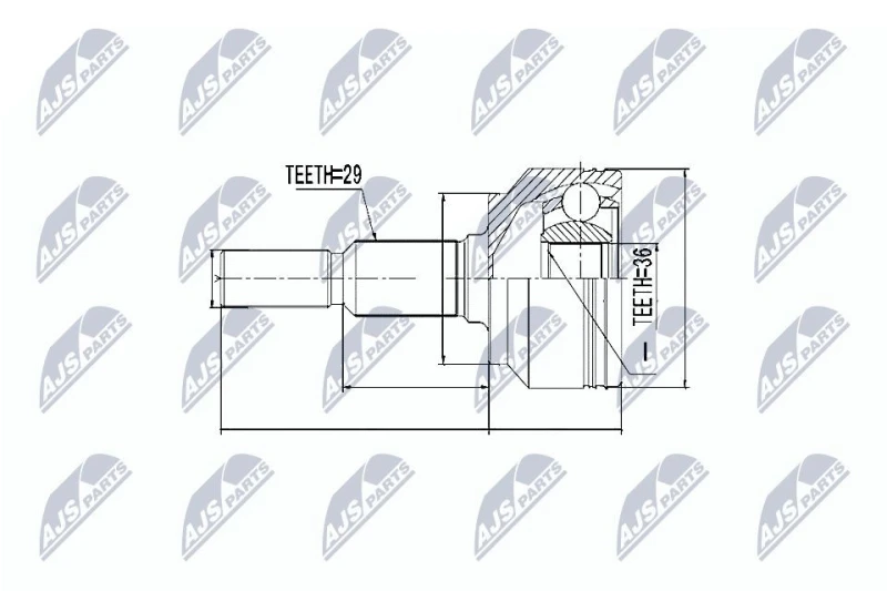 Image of NTY CV joint kit NTY NPZ-CH-012