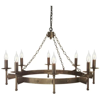 Image of Elstead Cromwell - 8 Light Chandelier Old Bronze Finish, E14