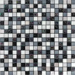 image of House of Mosaics Petrol Marble Mix Self Adhesive Mosaic Tile