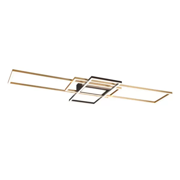 image of Irvine Modern 60W LED Semi Flush Light Brass Matt 3000-6500K Remote control