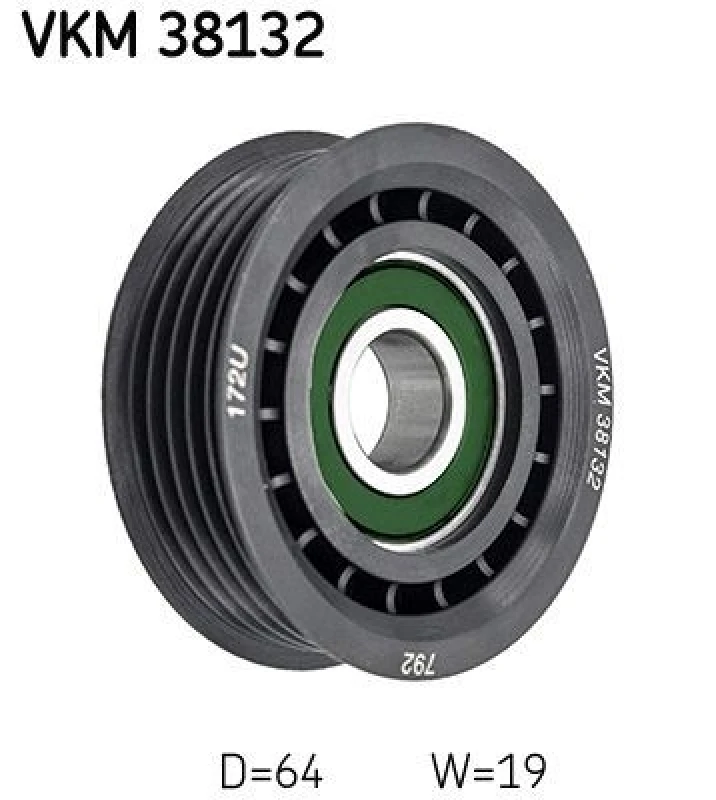 Image of SKF Deflection / guide pulley, V-ribbed belt SKF VKM 38132