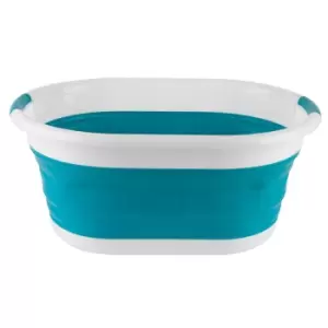 Beldray Oval Collapsible Laundry Basket - Turquoise