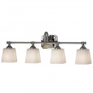 Image of 4 Light Bathroom Over Mirror Light Polished Chrome IP44, G9