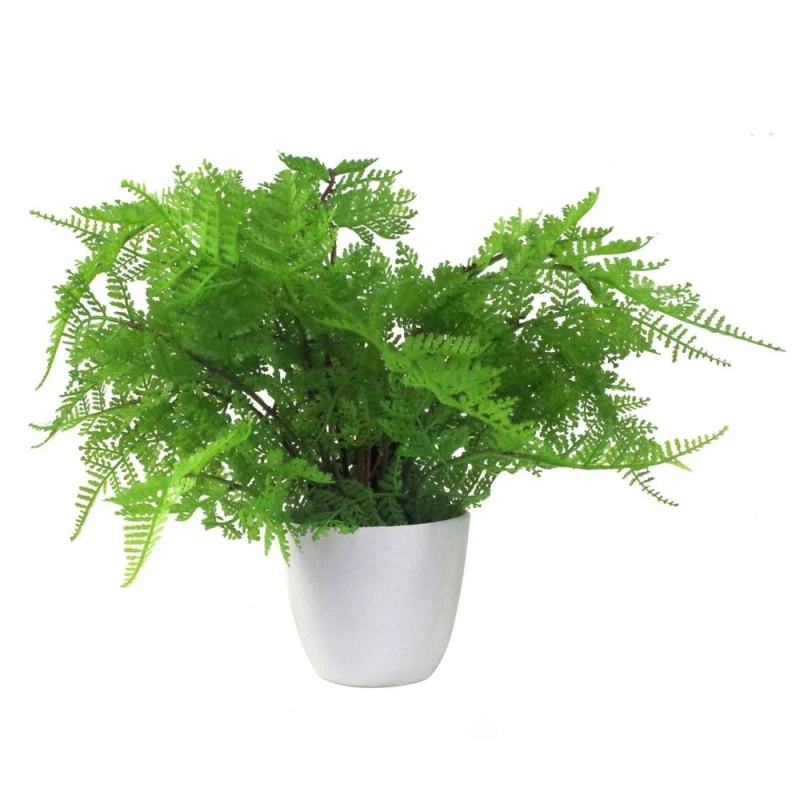 Image of Leaf 30Cm Artificial Potted Lady Fern (athyrium Filix-femina), Green 7529-V4
