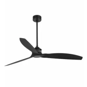 Image of Faro JUST Matt Black Ceiling Fan With DC Motor Smart - Remote Included