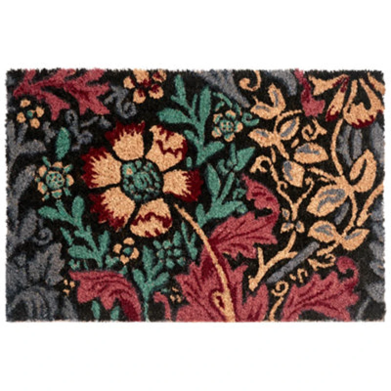 Image of Beliani Doormat Illiamna Multicolour 40 X 60 Cm Flower Coir