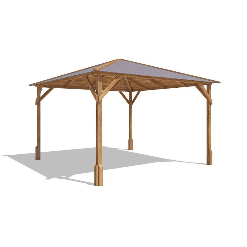 Image of Dunster House Wooden Gazebo 3M X 3M Heavy Duty Garden Shelter Pressure Treated , Superfelt & Nails Included, Utopia 300