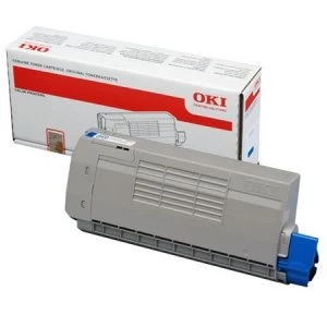 image of OKI 44318607 Cyan Laser Toner Ink Cartridge