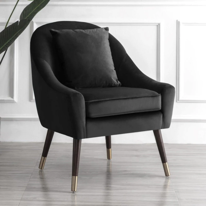 Image of Artemis Home Octavia Accent Chair in Black Unisex