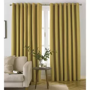 Image of Furn Moon Eyelet Curtains (One Size) (Ochre Yellow)