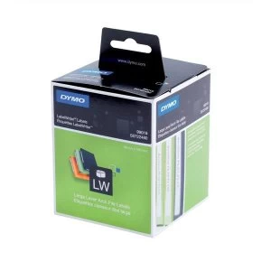 Image of Dymo 190mm x 59mm Lever Arch Labels Black on White 1 x 110 Labels