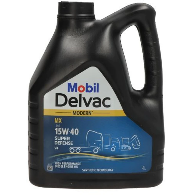 Image of MOBIL 157463 Engine oil MOBIL DELVAC MODERN 15W-40 SUPER DEFENSE V4 Capacity: 4l Engine Oil (1862)