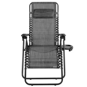 image of Sun Lounger High Back Anthracite Reclining