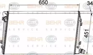 Image of x1 Behr Heat Exchanger 8MK376765-124 Genuine replacement part for Car Made in CN