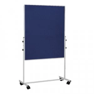 image of Bi-Office Mobile Felt Board 1500x1200mm Blue EA8327075