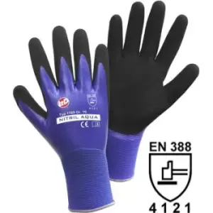 image of L+D Nitril Aqua 1169-M Nylon Protective glove Size 8, M EN 388 CAT II