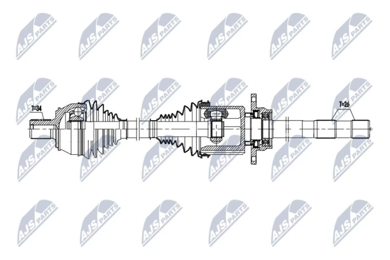 Image of NTY Drive shaft NTY NPW-ME-184