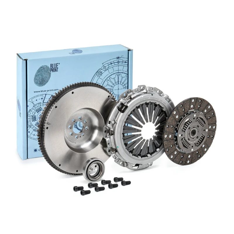 Image of Blue PRINT ADN130247 Clutch with synthetic grease, with bolts/screws, four Piece, Conversion from dual-mass flywheel to single-mass flywheel Clutch K