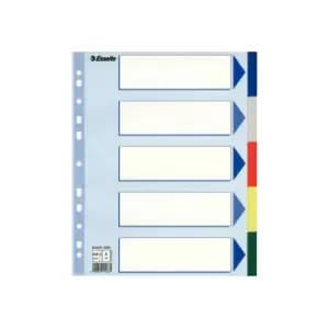 Image of Esselte Divider A4 Maxi Polypropylene 5 Tabs Multicolour - Outer