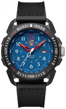 image of Luminox Mens ICE-SAR Arctic 1000 Series Blue Dial Black Watch