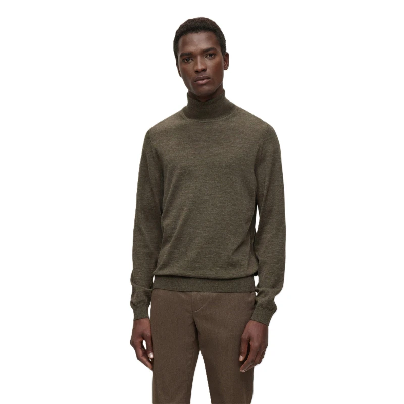 Image of Boss Mens Musso P Crew Sweatshirt Open Green male S