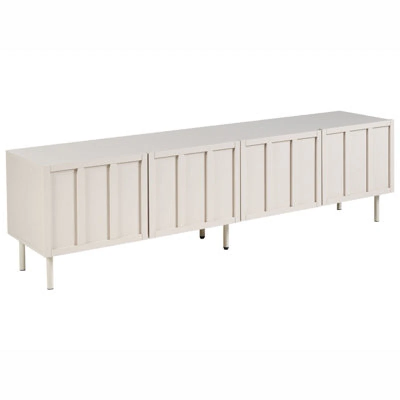 Image of Beliani Minimalist TV Stand Clunes Light Beige