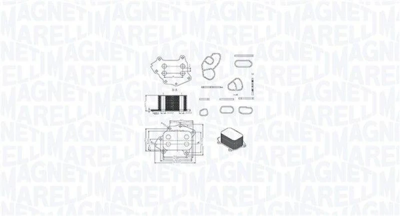 Image of MAGNETI MARELLI Engine oil cooler MAGNETI MARELLI 350300002400