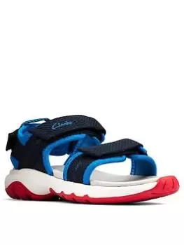 Image of Clarks Toddler Expo Sea Sandal, Navy, Size 7 Younger