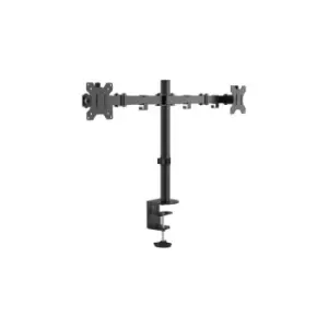 Image of VISION Monitor Desk Post Dual Black - VFM-DPD2B