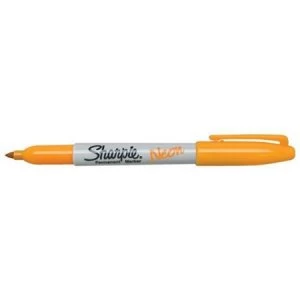 image of Sharpie Neon Permanent Marker Orange Pack of 12