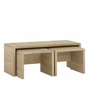 image of Belgravia Wide Nest of Tables, Oak