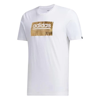 Image of adidas Mens Graphic Foil Box T-Shirt - White
