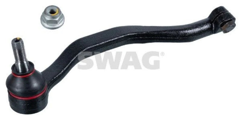 Image of SWAG 11 10 8908 Track rod end Front Axle Left, with lock nut Tie Rod End (914)
