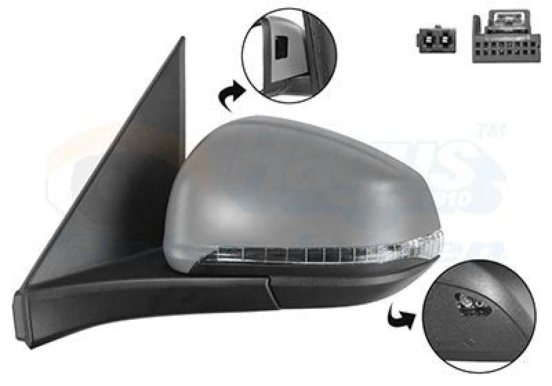 Image of VAN WEZEL Wing mirror VAN WEZEL 5717827