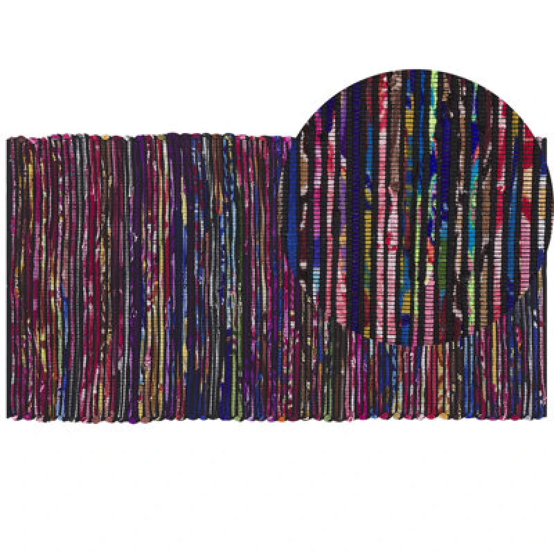 Image of Beliani Rug Bartin Black 80 X 150 Cm