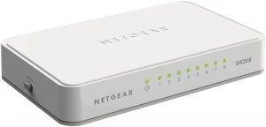 image of Netgear GS208 Unmanaged Gigabit Ethernet 8 Port