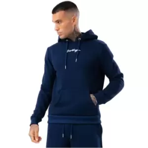 Image of Hype Scribble Logo Mens Pullover Hoodie - Blue