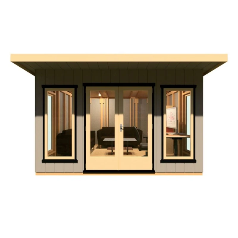 Image of Shires Cali 12x12 Feet Pent 1 Garden Office - OSB/MDF - L456xW402xH246.1cm in Grey Grey Unisex